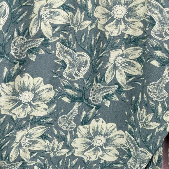 Lord of the Rings Wide Leg Green Leaf Print Pull On Split Leg Pants - Picture 9 of 15